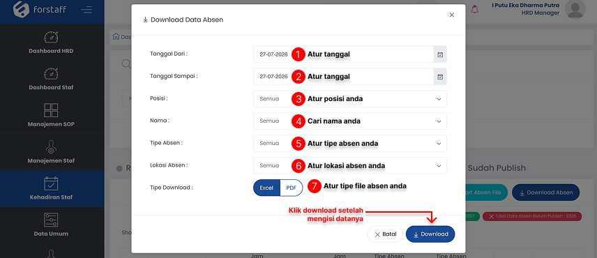 Langkah 3: Cara Membuat Data Absen